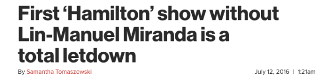 So You’re Seeing A Hamilton Understudy*? I’m Jealous. | Cookies + Sangria